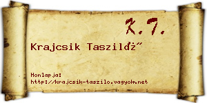 Krajcsik Tasziló névjegykártya
